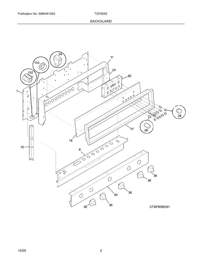 Diagram for TGF605EW1