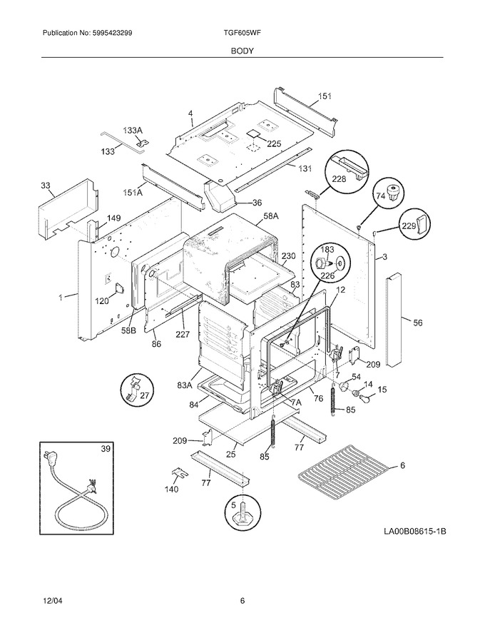 Diagram for TGF605WFW8