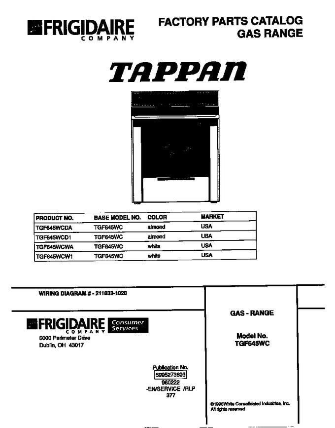 Diagram for TGF645WCDA