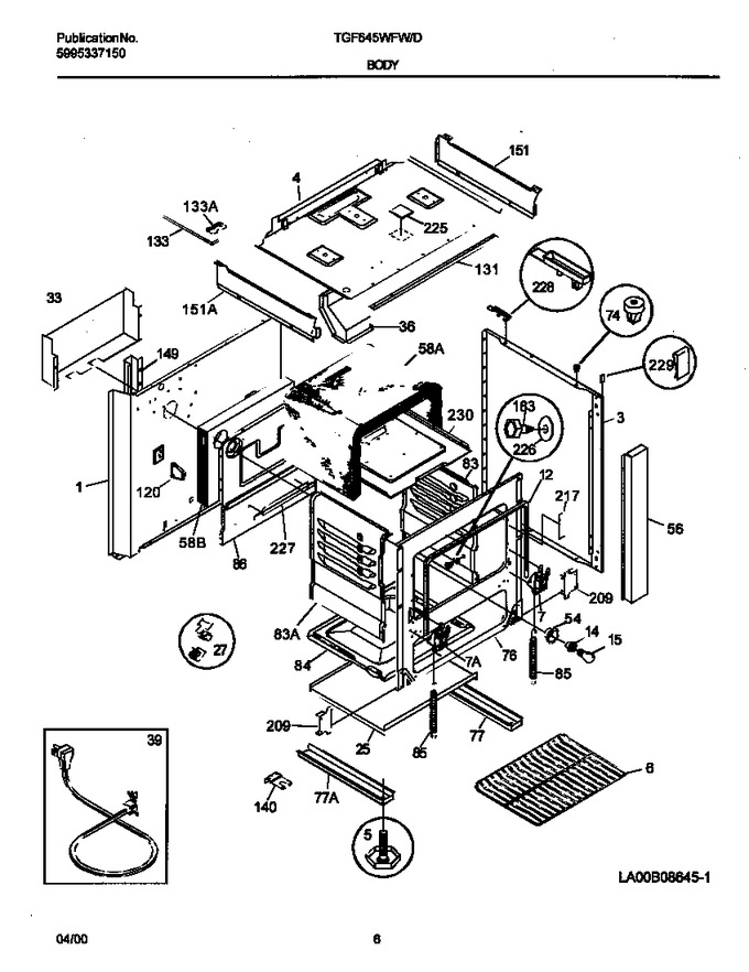 Diagram for TGF645WFW7