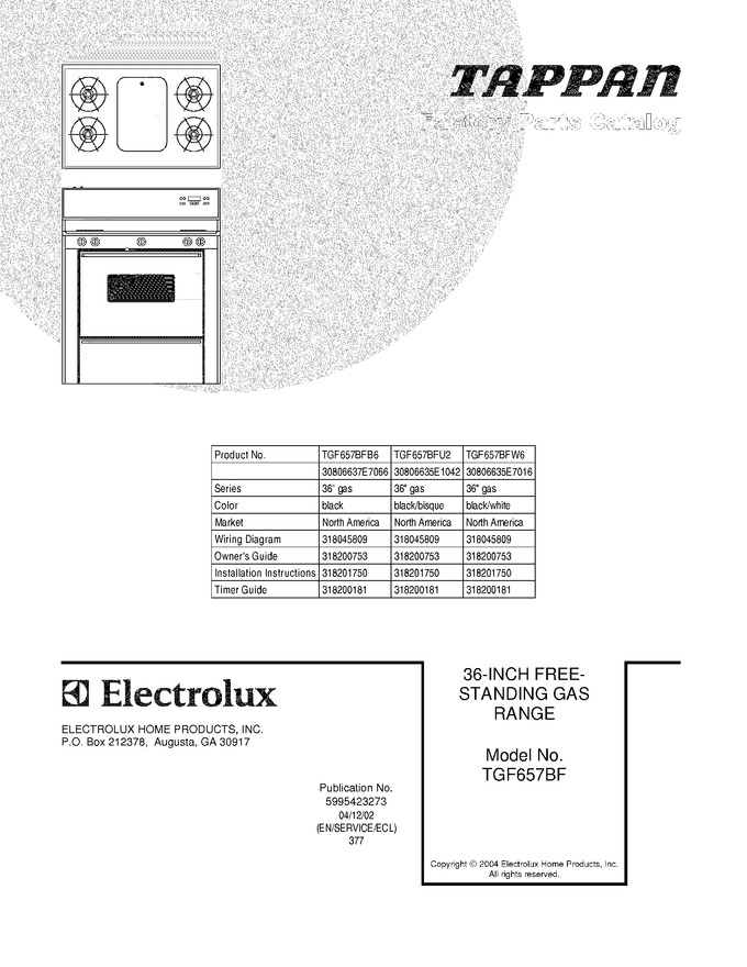 Diagram for TGF657BFU2