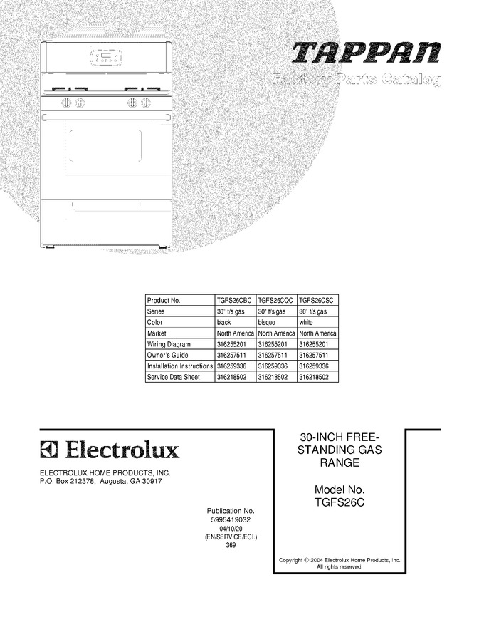 Diagram for TGFS26CQC