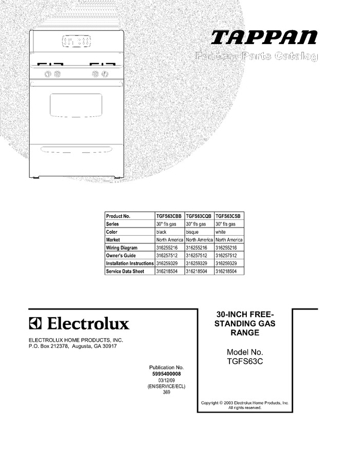 Diagram for TGFS63CSB