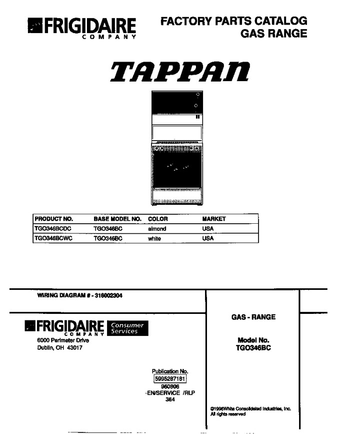 Diagram for TGO346BCWC