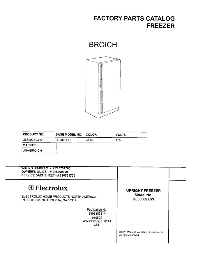 Diagram for UL5000ECW7