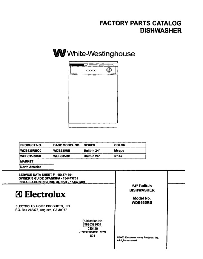 Diagram for WDB635RBS0