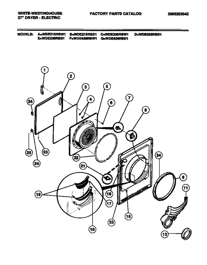 Diagram for WDE436RBW1