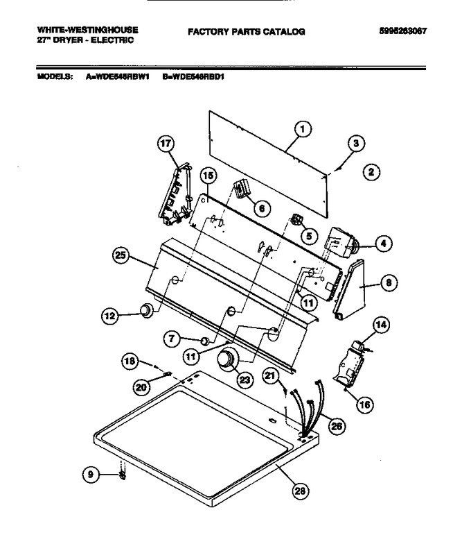 Diagram for WDE546RBD1