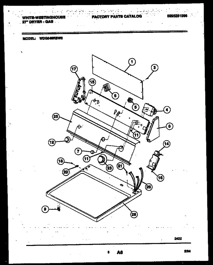 Diagram for WDG546RBW0