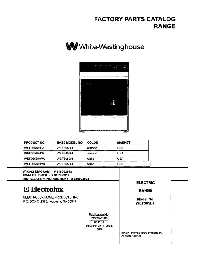 Diagram for WEF365BHWB