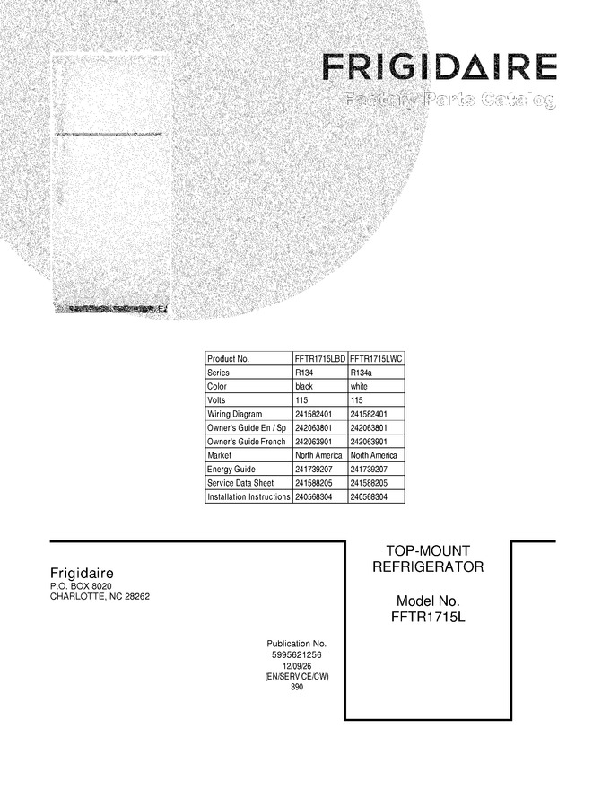 Diagram for FFTR1715LWC