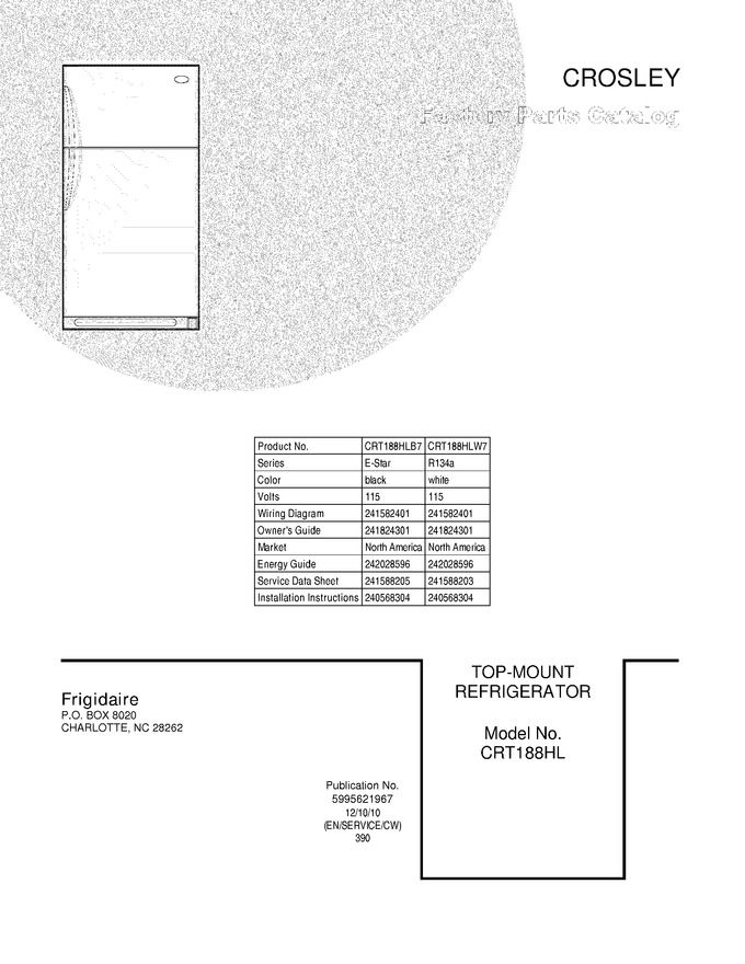 Diagram for CRT188HLW7