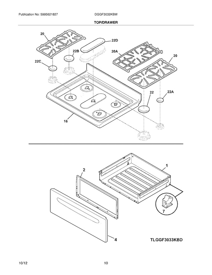 Diagram for DGGF3032KBM