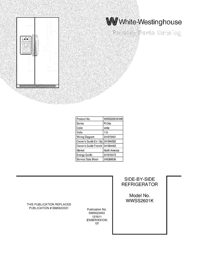 Diagram for WWSS2601KW8