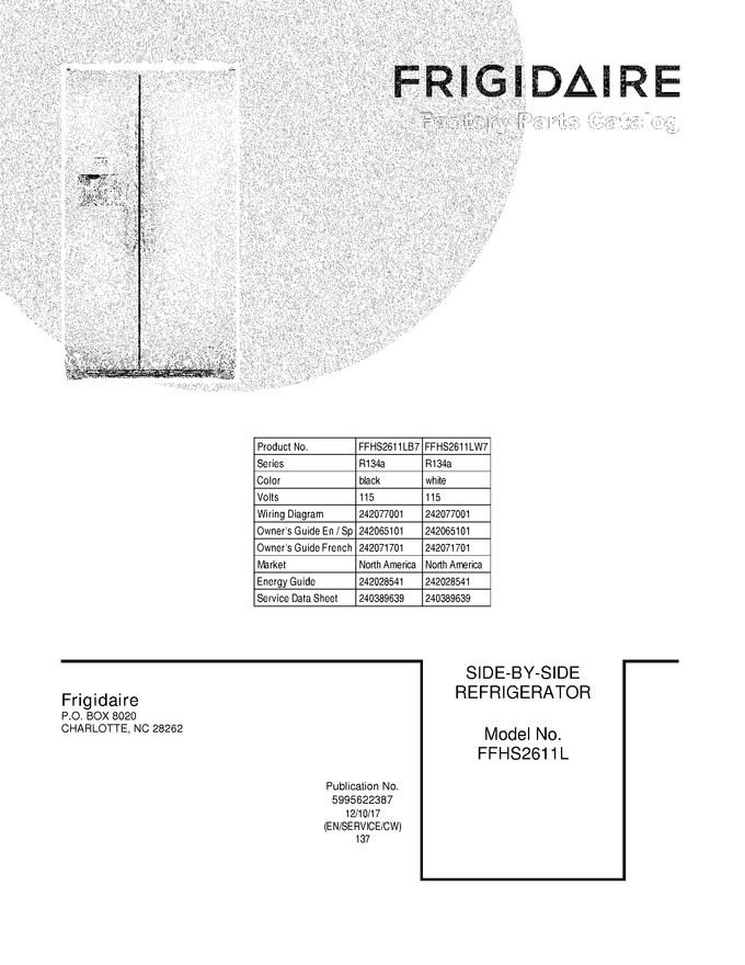 Diagram for FFHS2611LW7