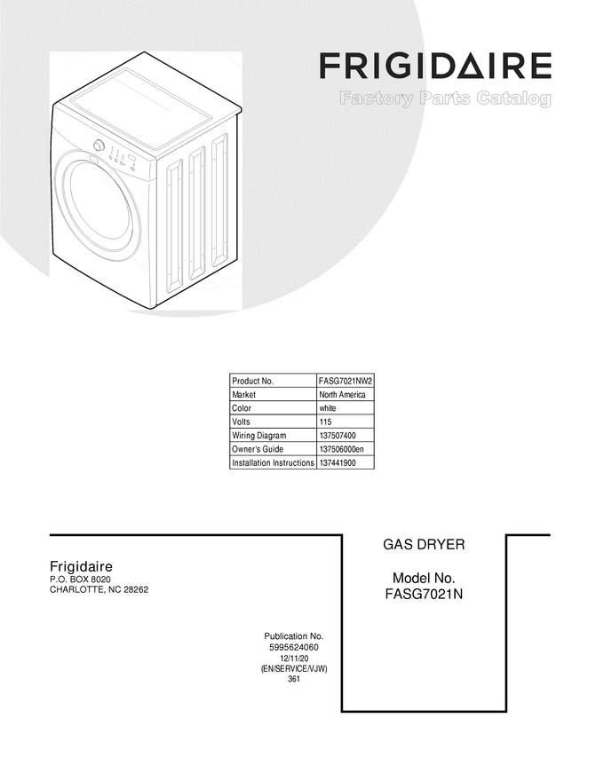 Diagram for FASG7021NW2