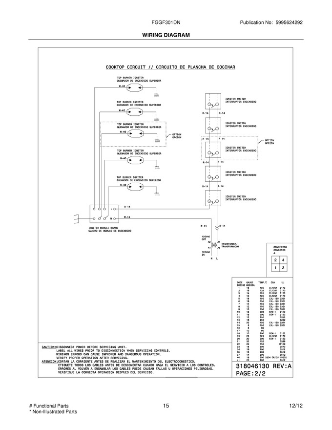 Diagram for FGGF301DNWB