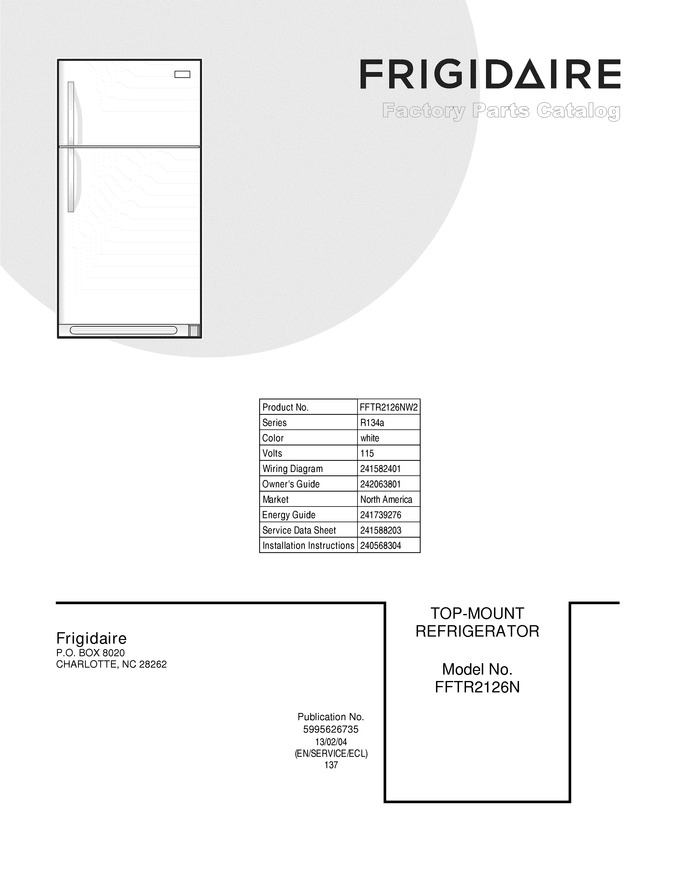 Diagram for FFTR2126NW2