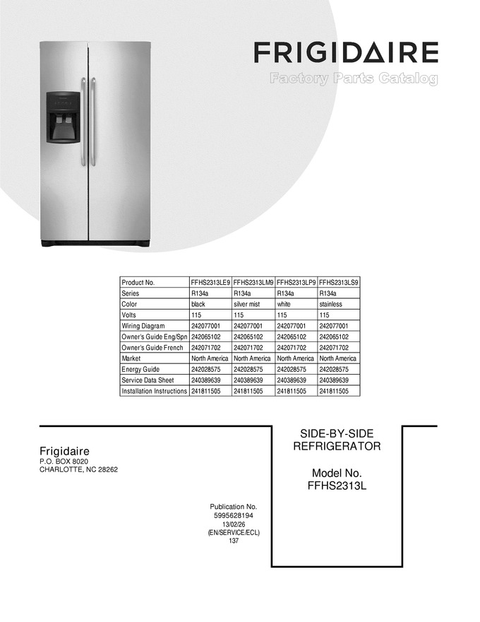 Diagram for FFHS2313LS9