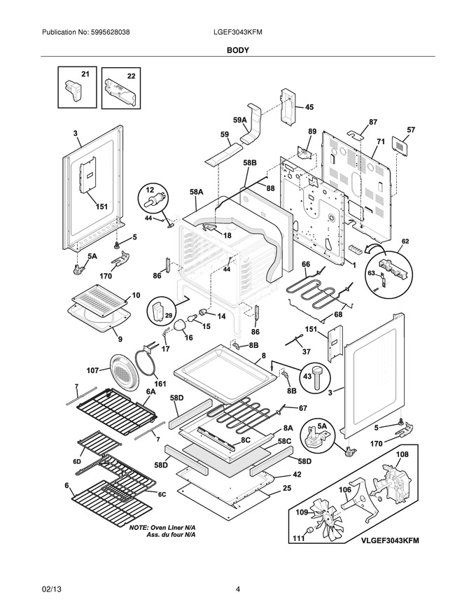 Diagram for LGEF3043KFM