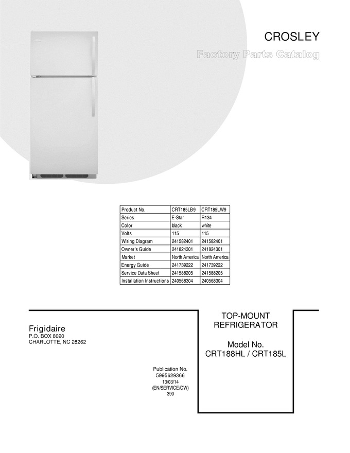 Diagram for CRT185LW9