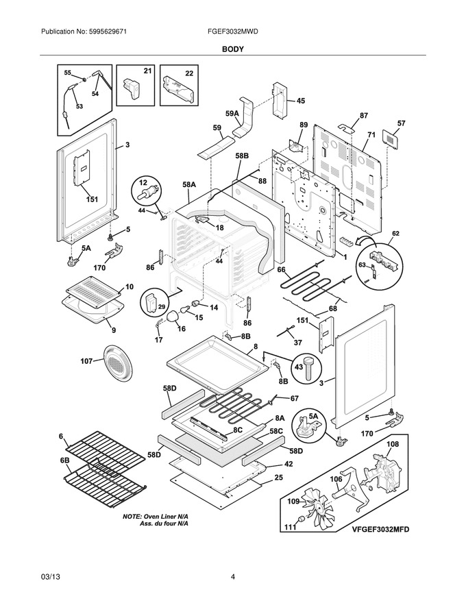 Diagram for FGEF3032MWD