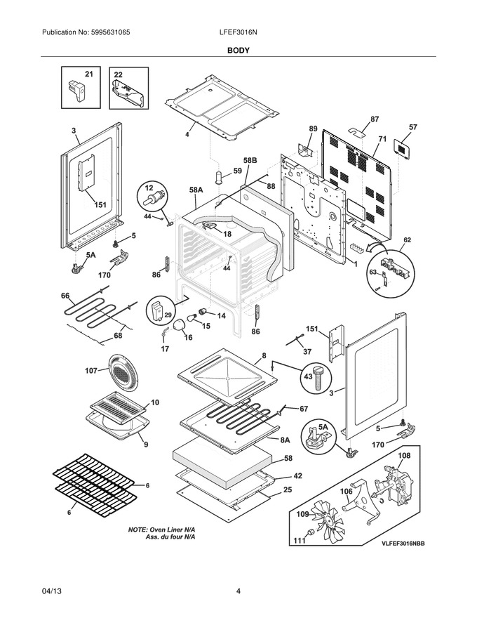 Diagram for LFEF3016NWB