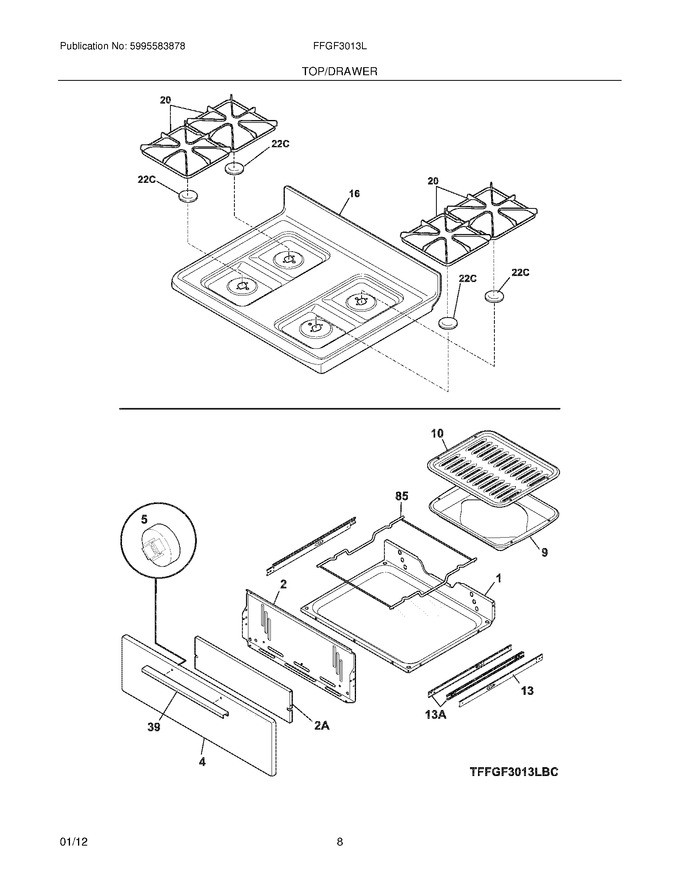 Diagram for FFGF3013LWD