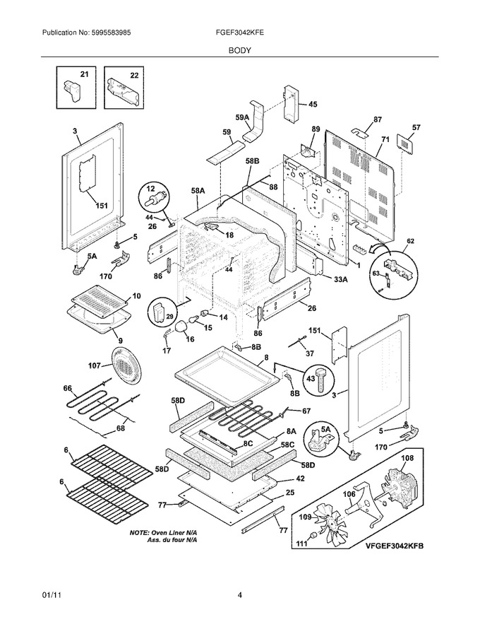 Diagram for FGEF3042KFE