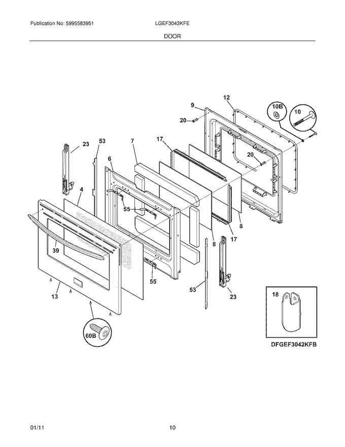 Diagram for LGEF3043KFE