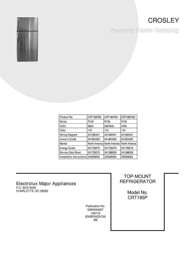 Diagram for CRT185PS2