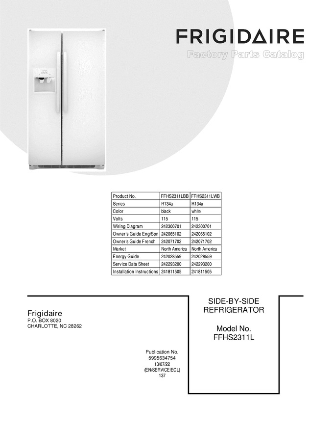 Diagram for FFHS2311LWB