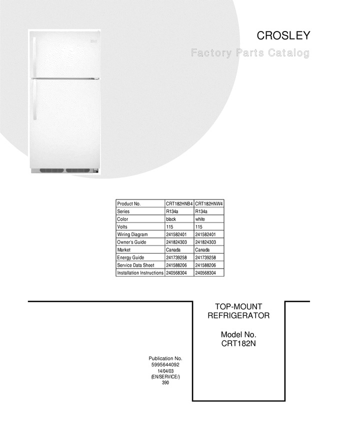 Diagram for CRT182HNW4