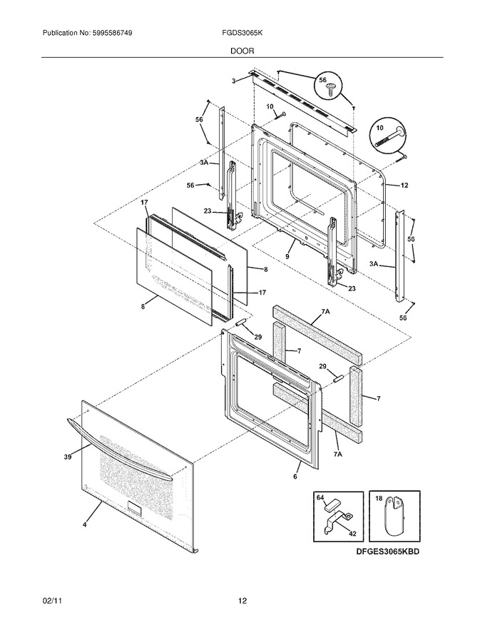 Diagram for FGDS3065KWE