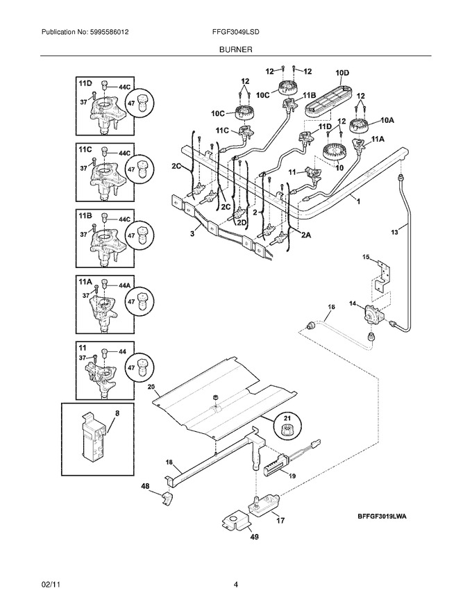 Diagram for FFGF3049LSD