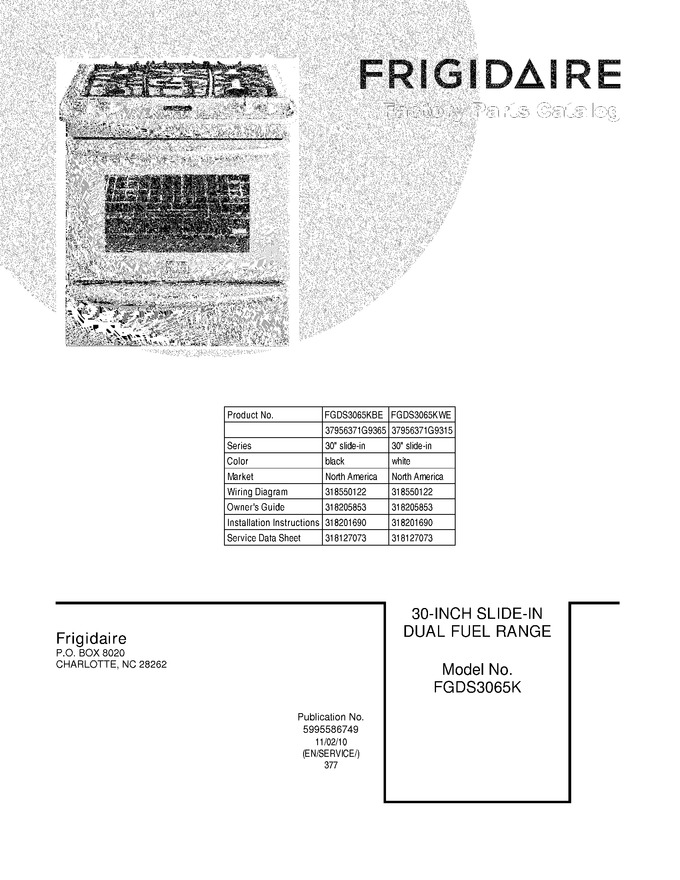 Diagram for FGDS3065KWE