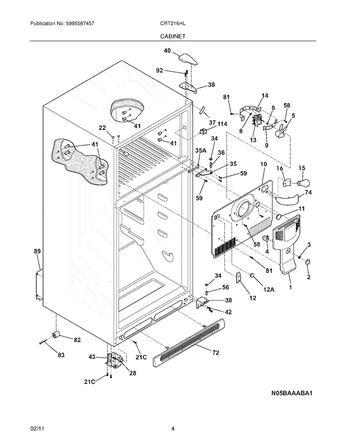 Diagram for CRT216HLW3