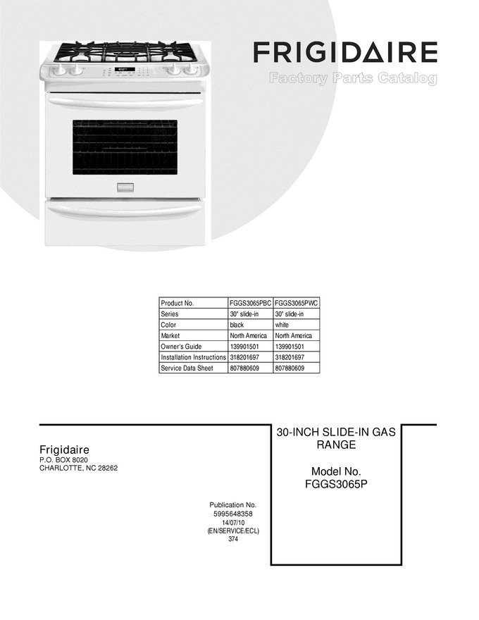 Diagram for FGGS3065PWC