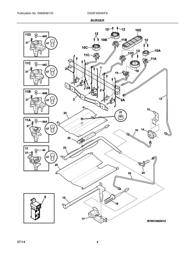 Diagram for DGGF3054KFS