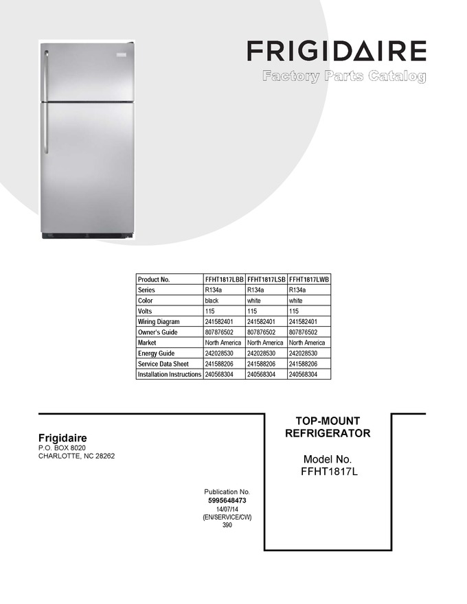 Diagram for FFHT1817LSB