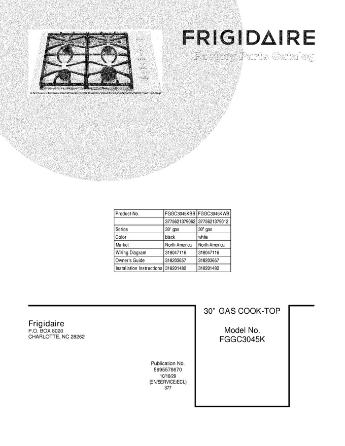 Diagram for FGGC3045KBB