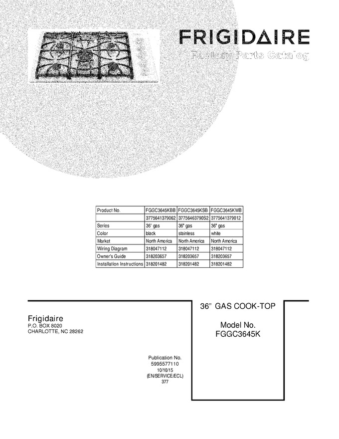 Diagram for FGGC3645KWB