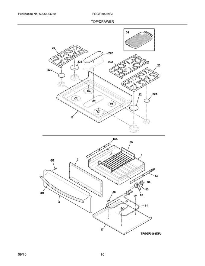 Diagram for FGGF3056KFJ