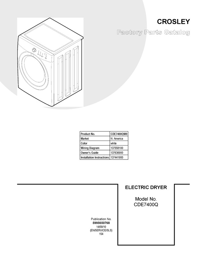 Diagram for CDE7400QW0