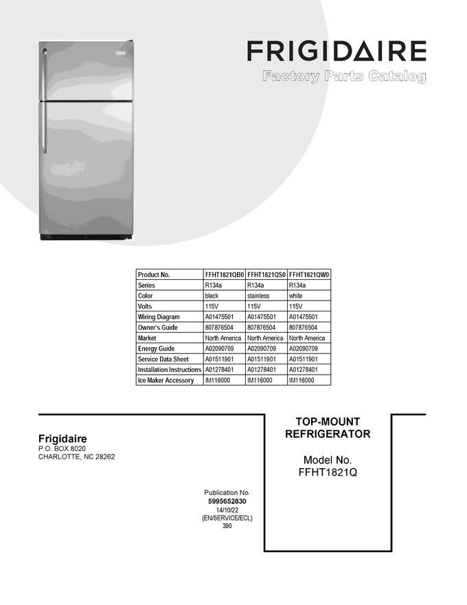 Diagram for FFHT1821QB0