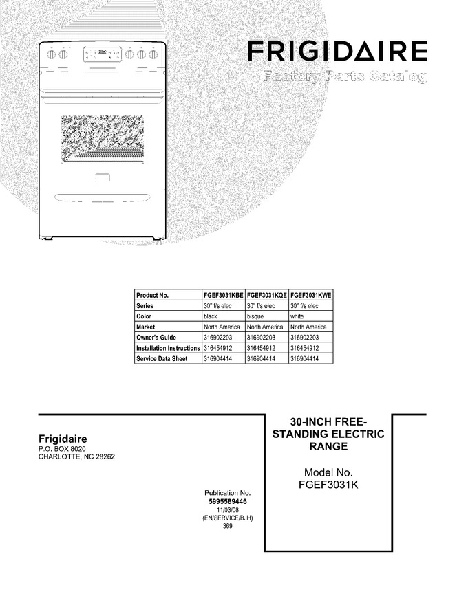 Diagram for FGEF3031KWE