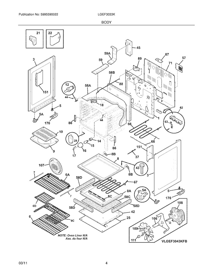 Diagram for LGEF3033KQE