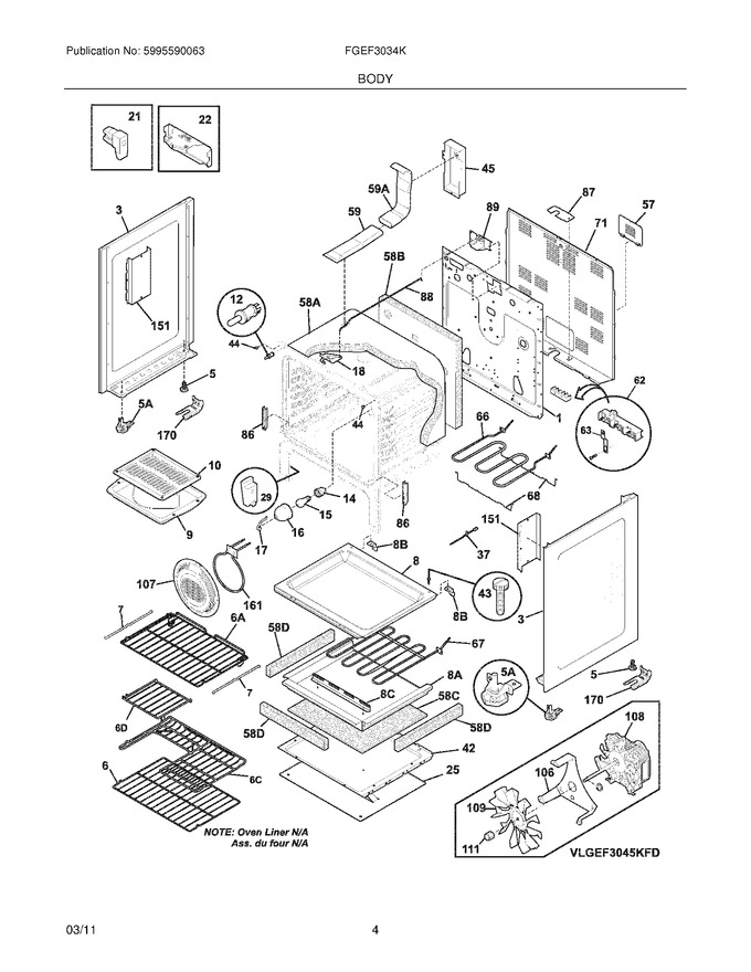 Diagram for FGEF3034KWE