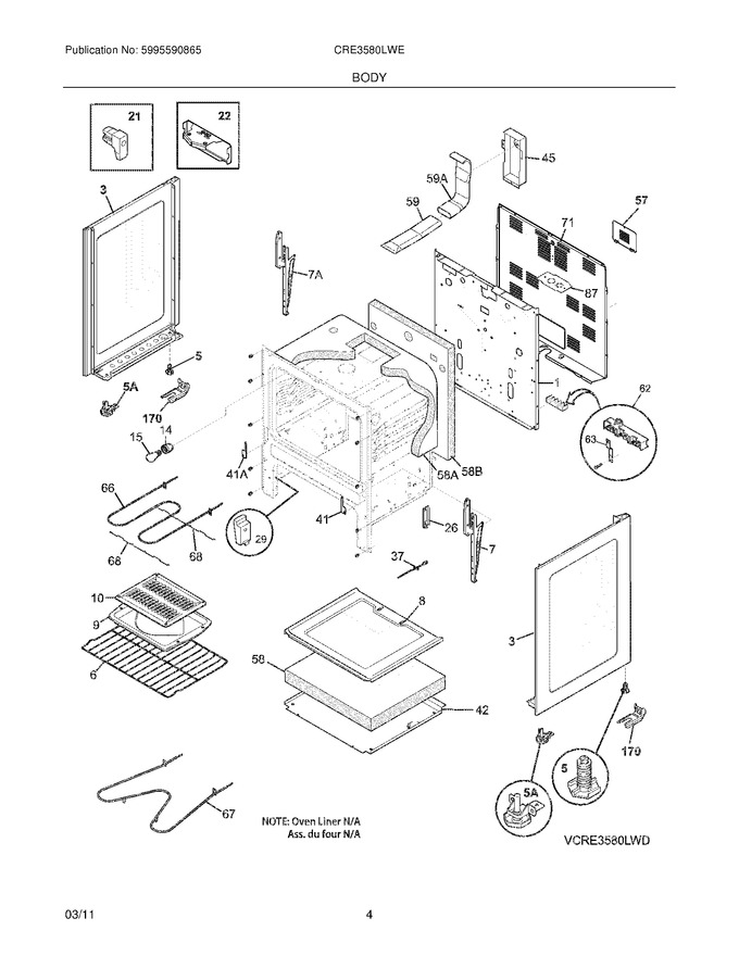 Diagram for CRE3580LWE