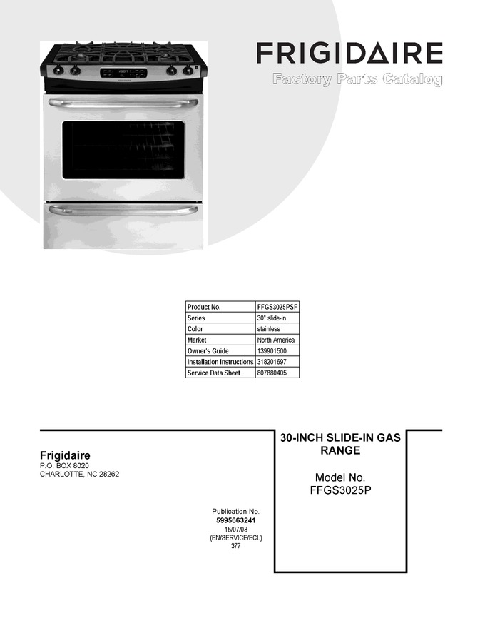 Diagram for FFGS3025PSF